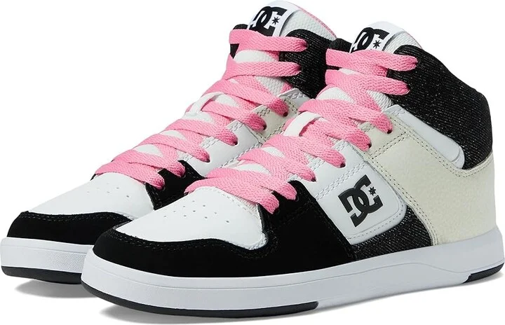 DC DC Shoes Cure Hi Top Women's Shoes Black/Crazy Pink/Denim : 10.5 B - Medium, Leather