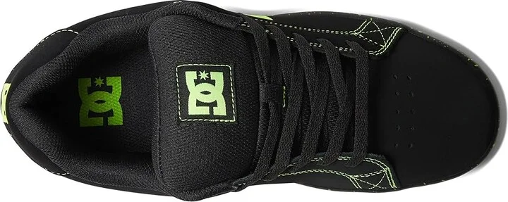 DC Gaveler Casual Low Top Skate Shoes Sneakers Men's Shoes Black/Lime Green : 10 D - Medium, Textile/Leather - Image 2