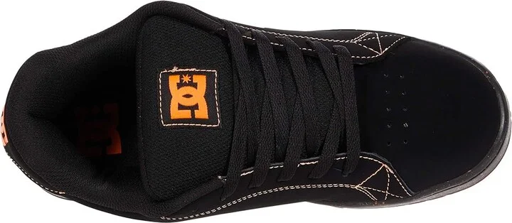 DC Gaveler Casual Low Top Skate Shoes Sneakers Men's Shoes Black/Orange : 10 D - Medium, Textile/Leather - Image 2