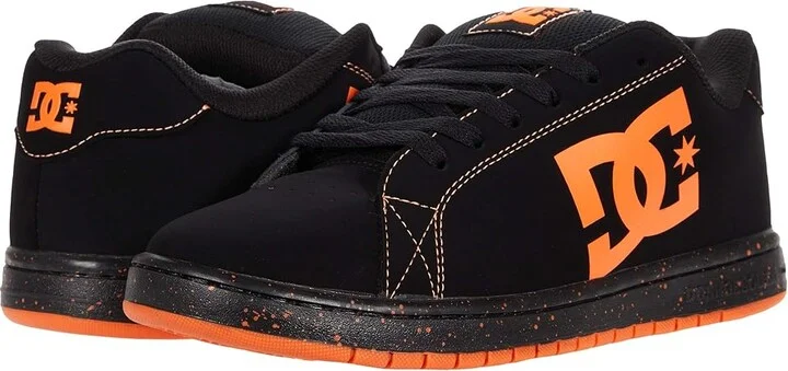 DC Gaveler Casual Low Top Skate Shoes Sneakers Men's Shoes Black/Orange : 10 D - Medium, Textile/Leather