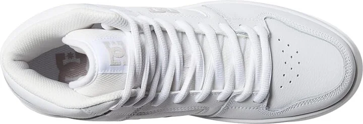 DC Manteca 4 Hi Men's Shoes White/White/Battleship : 10 D - Medium, Leather - Image 2