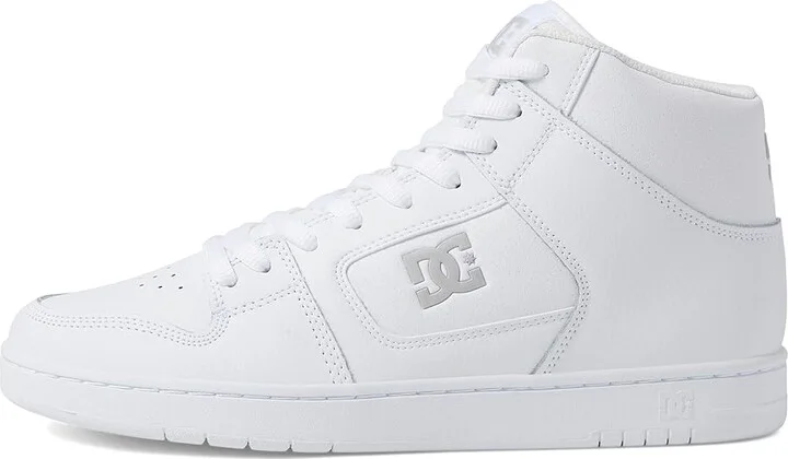 DC Manteca 4 Hi Men's Shoes White/White/Battleship : 10 D - Medium, Leather - Image 6