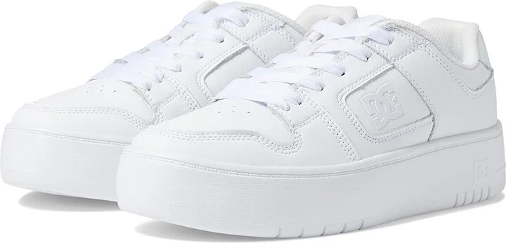 DC Manteca 4 Platform Women's Shoes White/White : 10 B - Medium, Leather