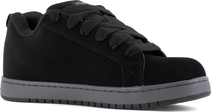 DC Men's Court Graffik Work Black and Grey Composite Toe Boots Construction Shoe