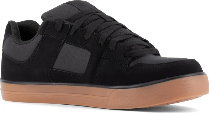 DC Men's Pure Work Black and Gum Composite Toe Boots Construction Shoe