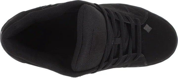 DC Net Men's Skate Shoes Black/Black/Black : 6 D - Medium, Leather/Suede/Synthetic - Image 3