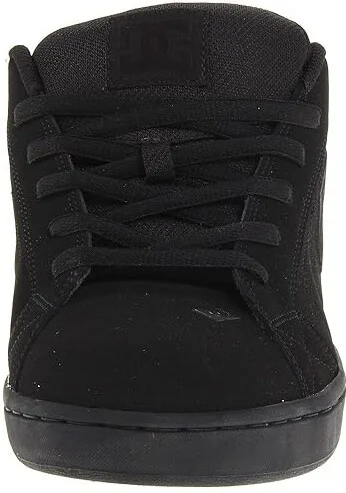 DC Net Men's Skate Shoes Black/Black/Black : 6 D - Medium, Leather/Suede/Synthetic - Image 6