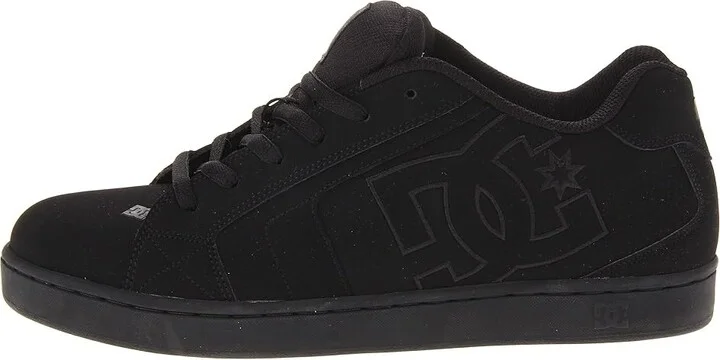 DC Net Men's Skate Shoes Black/Black/Black : 6 D - Medium, Leather/Suede/Synthetic - Image 7