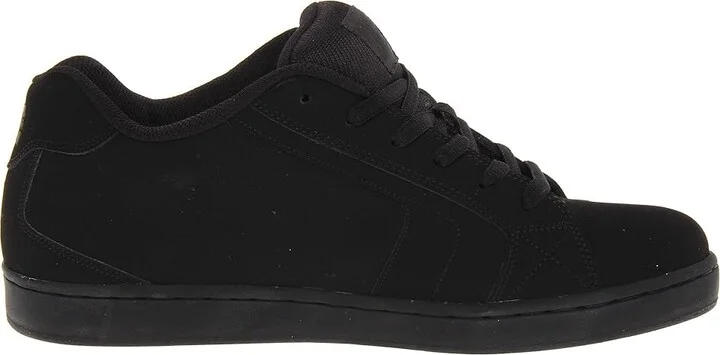 DC Net Men's Skate Shoes Black/Black/Black : 6 D - Medium, Leather/Suede/Synthetic - Image 8
