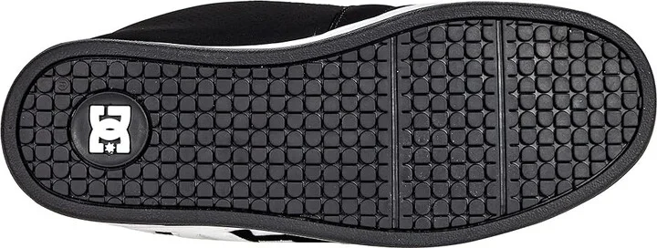 DC Net Men's Skate Shoes Black/Black/White : 10 D - Medium, Leather/Suede/Synthetic - Image 4