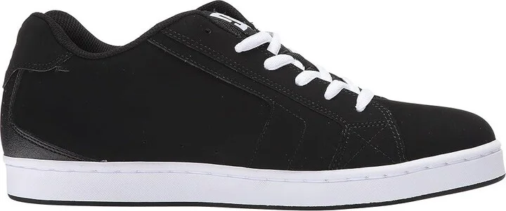 DC Net Men's Skate Shoes Black/Black/White : 10 D - Medium, Leather/Suede/Synthetic - Image 8