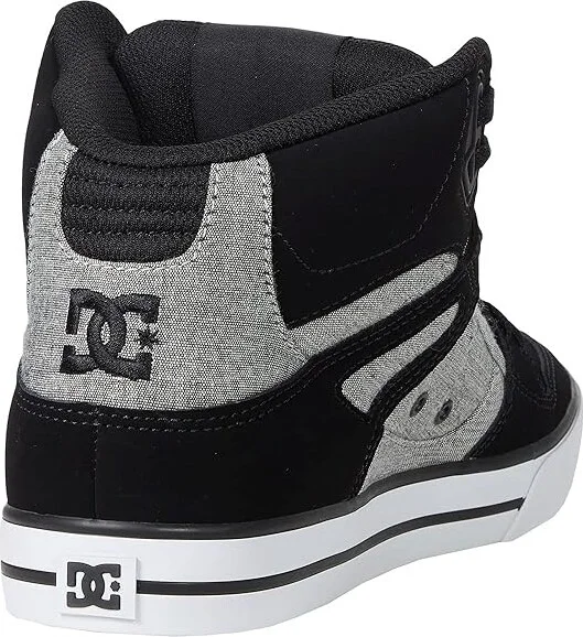 DC Pure High-Top WC Men's Skate Shoes Black/Battleship/Armor : 15 D - Medium, Canvas/Leather/Suede - Image 4
