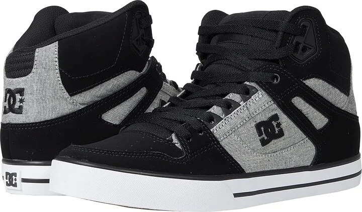 DC Pure High-Top WC Men's Skate Shoes Black/Battleship/Armor : 15 D - Medium, Canvas/Leather/Suede
