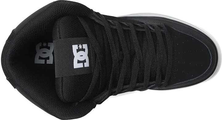 DC Pure High-Top WC Men's Skate Shoes Black/Black/White Snake : 10 D - Medium, Canvas/Leather/Suede - Image 2