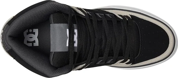 DC Pure High-Top WC Men's Skate Shoes Black/Grey/Brown : 9 D - Medium, Canvas/Leather/Suede - Image 2