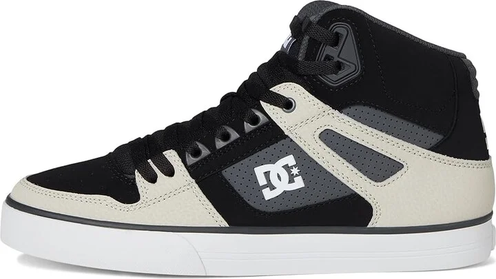 DC Pure High-Top WC Men's Skate Shoes Black/Grey/Brown : 9 D - Medium, Canvas/Leather/Suede - Image 6
