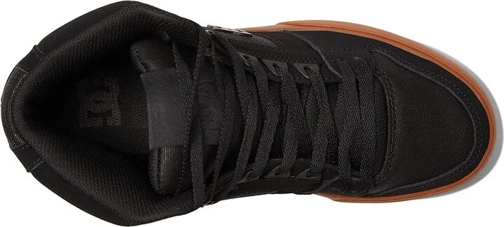 DC Pure High-Top WC Men's Skate Shoes Black/Gum : 6 D - Medium, Canvas/Leather/Suede - Image 2