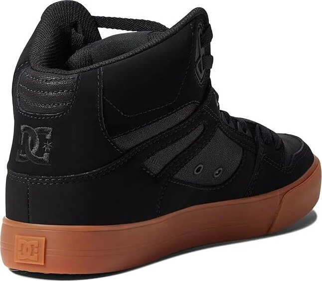DC Pure High-Top WC Men's Skate Shoes Black/Gum : 6 D - Medium, Canvas/Leather/Suede - Image 4