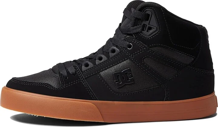 DC Pure High-Top WC Men's Skate Shoes Black/Gum : 6 D - Medium, Canvas/Leather/Suede - Image 6