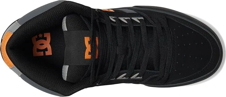 DC Pure High-Top WC Men's Skate Shoes Black/Orange/Grey : 13 D - Medium, Canvas/Leather/Suede - Image 2