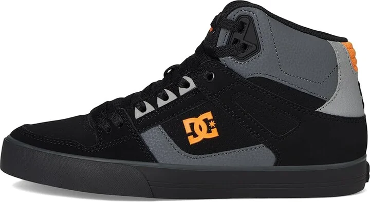DC Pure High-Top WC Men's Skate Shoes Black/Orange/Grey : 13 D - Medium, Canvas/Leather/Suede - Image 6