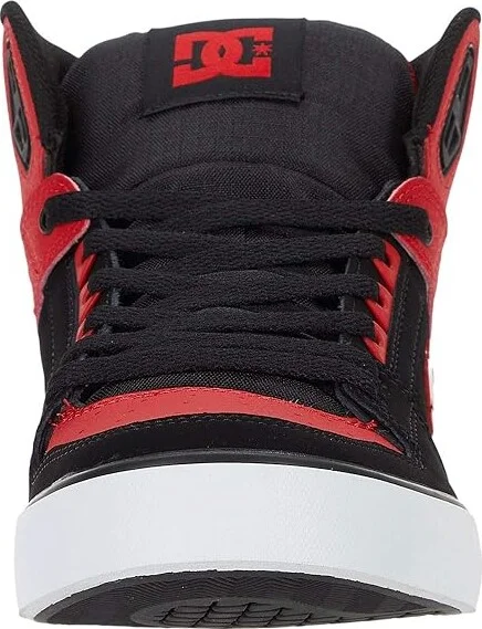 DC Pure High-Top WC Men's Skate Shoes Fiery Red/White/Black : 10 D - Medium, Canvas/Leather/Suede - Image 5