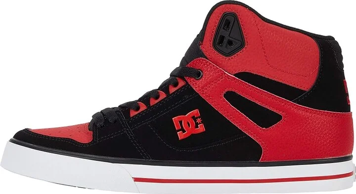 DC Pure High-Top WC Men's Skate Shoes Fiery Red/White/Black : 10 D - Medium, Canvas/Leather/Suede - Image 6