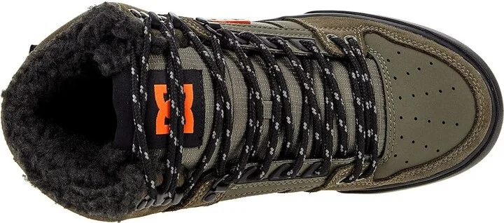 DC Pure High-Top WC WNT Men's Skate Shoes Dusty Olive/Orange : 7 D - Medium, Suede/Textile - Image 2