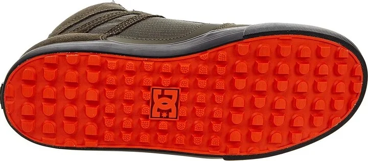 DC Pure High-Top WC WNT Men's Skate Shoes Dusty Olive/Orange : 7 D - Medium, Suede/Textile - Image 3