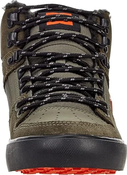 DC Pure High-Top WC WNT Men's Skate Shoes Dusty Olive/Orange : 7 D - Medium, Suede/Textile - Image 5