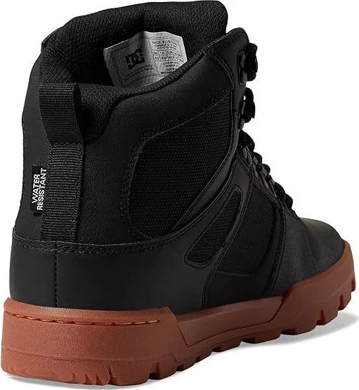 DC Pure High-Top WR Boot Men's Lace-up Boots Black/Gum 2 : 7 D - Medium, Leather/Suede - Image 4