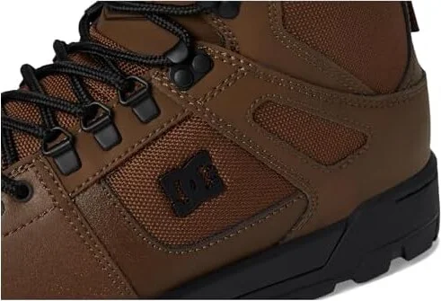 DC Pure High-Top WR Boot Men's Lace-up Boots Dark Chocolate : 7.5 D - Medium, Leather/Suede - Image 7