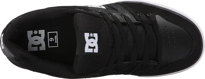 DC Pure Men's Skate Shoes Black/Black/White : 10 D - Medium, Textile - Image 3