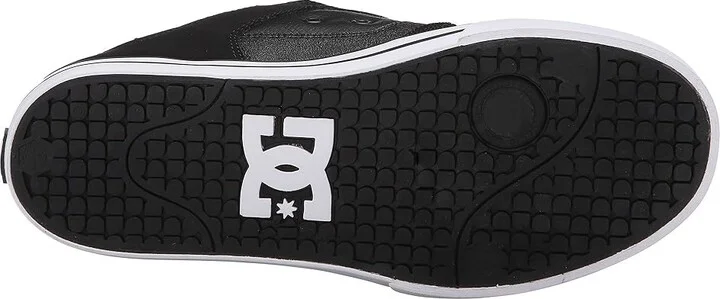 DC Pure Men's Skate Shoes Black/Black/White : 10 D - Medium, Textile - Image 4