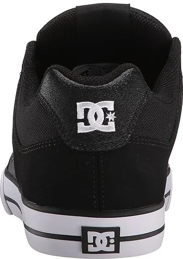 DC Pure Men's Skate Shoes Black/Black/White : 10 D - Medium, Textile - Image 5