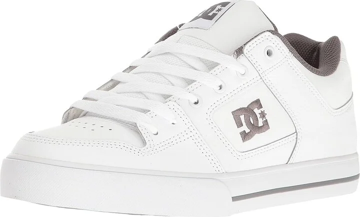 DC Pure Men's Skate Shoes White/Battleship/White : 7 D - Medium, Textile - Image 2
