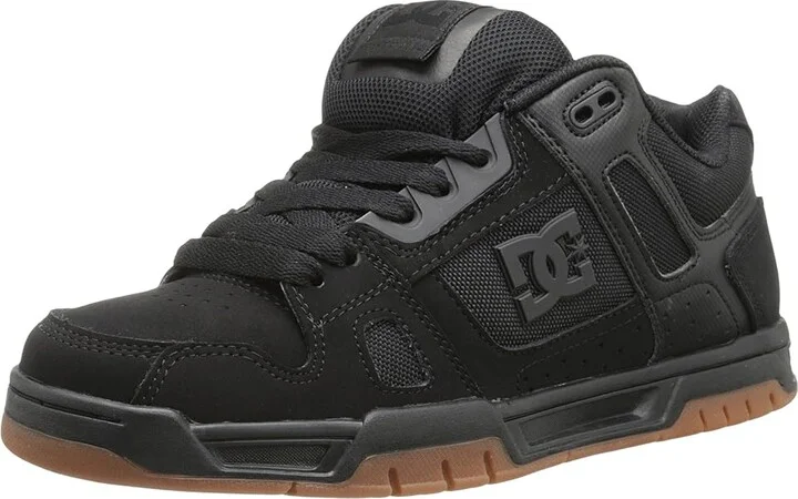 DC Stag Men's Skate Shoes Black/Gum : 10 D - Medium, Leather/Suede - Image 2