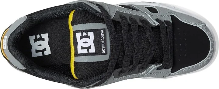 DC Stag Men's Skate Shoes Grey/Yellow : 10 D - Medium, Leather/Suede - Image 2