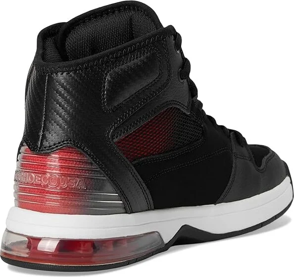 DC Versatile Hi Men's Shoes Black/Grey/Red : 10.5 D - Medium, Leather/Suede - Image 4
