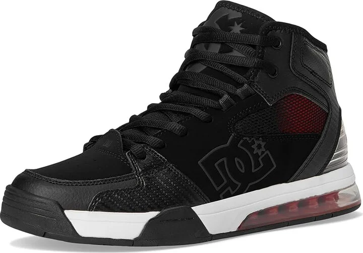 DC Versatile Hi Men's Shoes Black/Grey/Red : 10.5 D - Medium, Leather/Suede - Image 5