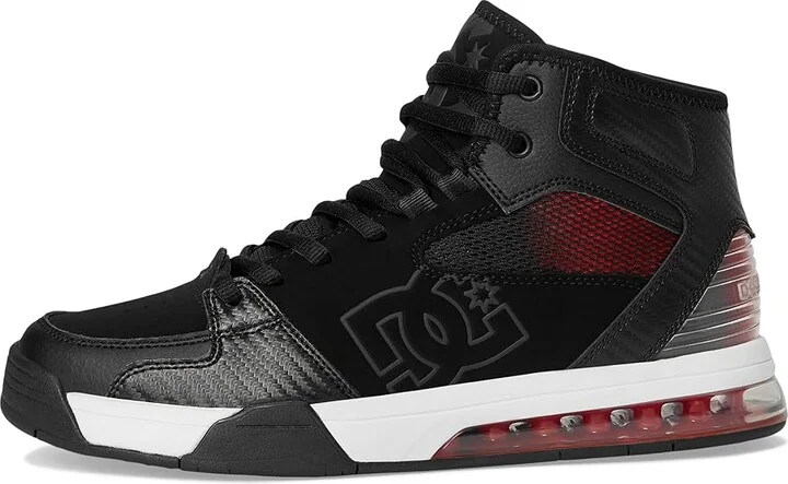 DC Versatile Hi Men's Shoes Black/Grey/Red : 10.5 D - Medium, Leather/Suede - Image 6
