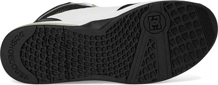 DC Versatile Hi Men's Shoes White/Black/Green : 9 D - Medium, Leather/Suede - Image 3