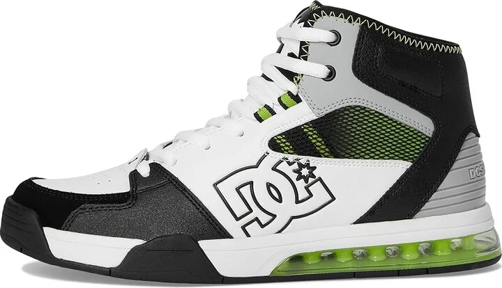 DC Versatile Hi Men's Shoes White/Black/Green : 9 D - Medium, Leather/Suede - Image 6
