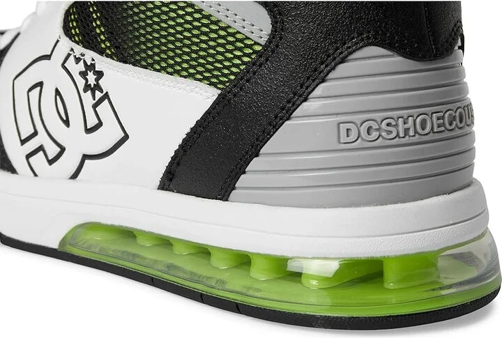 DC Versatile Hi Men's Shoes White/Black/Green : 9 D - Medium, Leather/Suede - Image 7