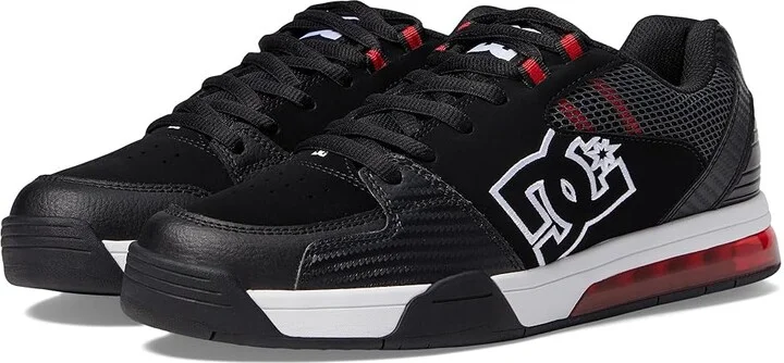 DC Versatile Men's Skate Shoes Black/White/Athletic Red 1 : 10 D - Medium, Leather
