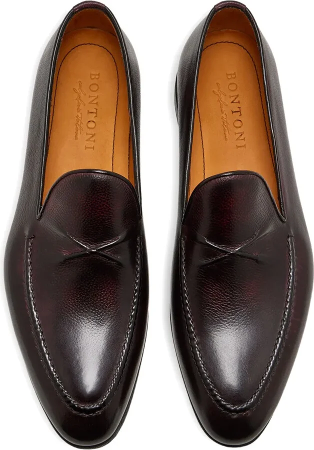 De Bustis pebble-grain leather loafers - Image 3
