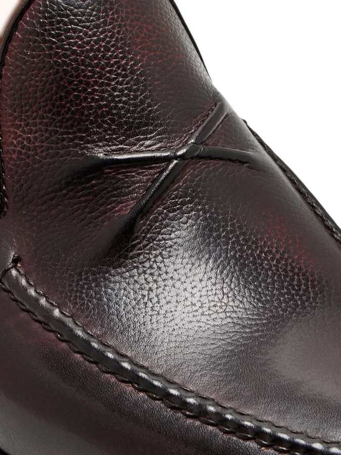 De Bustis pebble-grain leather loafers - Image 4