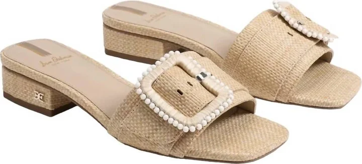 Deacon Slide Sandal In Bleached Beechwood