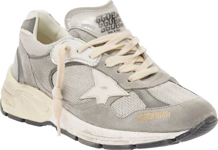 'deadstar' Grey Low Top Sneakers With Star Patch In Mixed Of Tech Materials Woman - Image 2