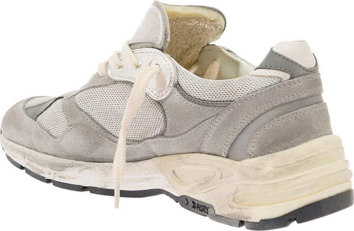 'deadstar' Grey Low Top Sneakers With Star Patch In Mixed Of Tech Materials Woman - Image 3